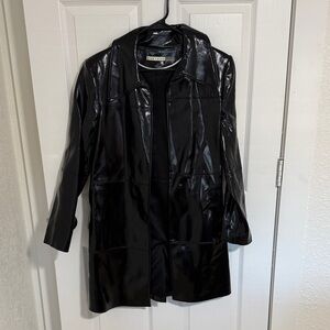 Alice and Olivia Black Patent Jacket